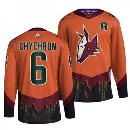 Män Ishockey Arizona Coyotes tröja Jakob Chychrun 6 Adidas 2022-23 Orange Reverse Retro 2.0 Authentic